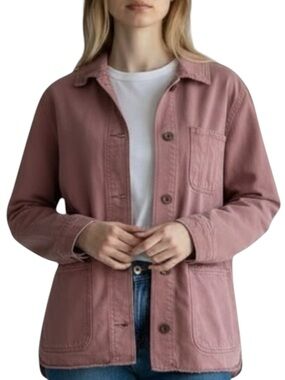 OLD NAVY Dusty Pink Cotton Oversized Barn Coat Size XXL
